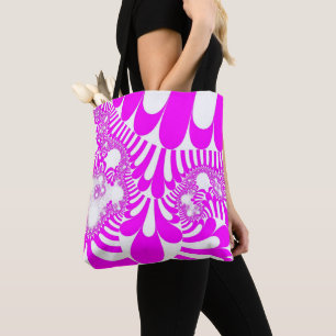 Rosa und weiße Mod Tasche