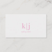 Rosa und weiße Monogram Makeup Artist