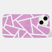 Rosa und weiße Mosaikmuster Case-Mate iPhone Hülle (Rückseite (Horizontal))