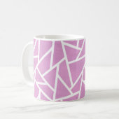 Rosa und weiße Mosaikmuster Kaffeetasse (Vorderseite Links)