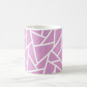 Rosa und weiße Mosaikmuster Kaffeetasse (Mittel)