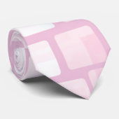 Rosa und weiße Mosaikmuster Krawatte (Gerollt)