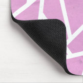 Rosa und weiße Mosaikmuster Mousepad (Ecke)