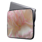 Rosa und weiße Narben Laptopschutzhülle (Vorderseite Links)