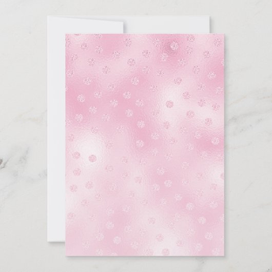 Rosa und weiße Niedliche Kuh Blütendusche Einladung (Rückseite)