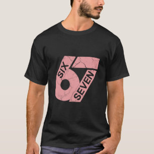 Rosa und weiße Nummer 67 Trikot Spieler Uniform #6 T-Shirt