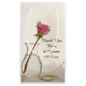 Rosa und weiße Perlen Hochzeit Danke Kleine Geschenktüte (Vorderseite)