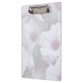 Rosa und weiße Petunien Klemmbrett (Links)