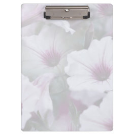Rosa und weiße Petunien Klemmbrett