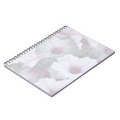 Rosa und weiße Petunien Notizblock (Linke Seite)