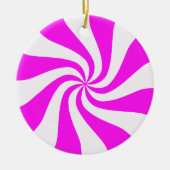 Rosa und weiße Pfefferminzbonbon Weihnachtsschmuck (Vorne)
