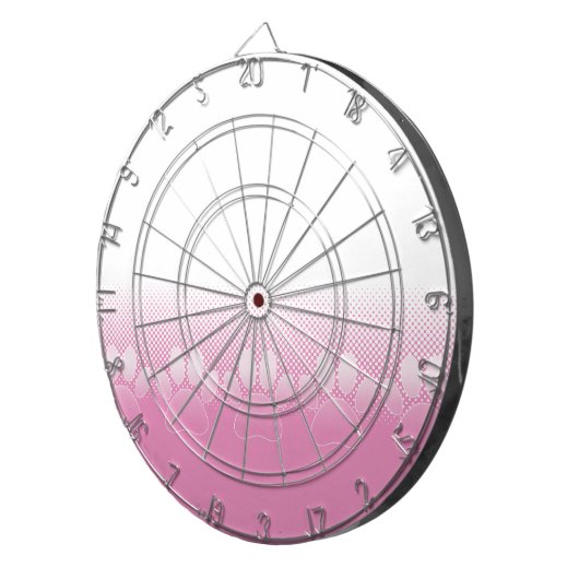 Rosa und weiße Pfeifen mit Zeitungspapier-Hintergr Dartscheibe (Vorderseite rechts)