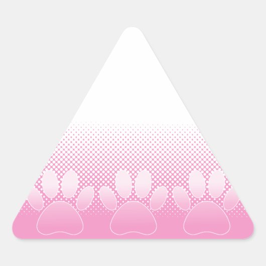 Rosa und weiße Pfeifen mit Zeitungspapier-Hintergr Dreieckiger Aufkleber (Vorderseite)