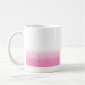 Rosa und weiße Pfeifen mit Zeitungspapier-Hintergr Kaffeetasse (Links)