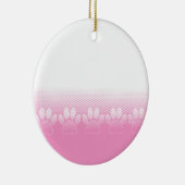 Rosa und weiße Pfeifen mit Zeitungspapier-Hintergr Keramik Ornament (Rechts)