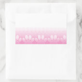 Rosa und weiße Pfeifen mit Zeitungspapier-Hintergr Rechteckiger Aufkleber (Tasche)