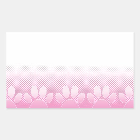 Rosa und weiße Pfeifen mit Zeitungspapier-Hintergr Rechteckiger Aufkleber (Vorderseite)