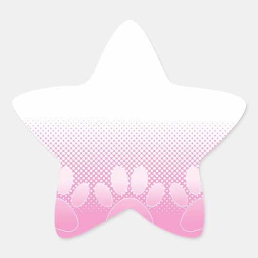 Rosa und weiße Pfeifen mit Zeitungspapier-Hintergr Stern-Aufkleber (Vorderseite)