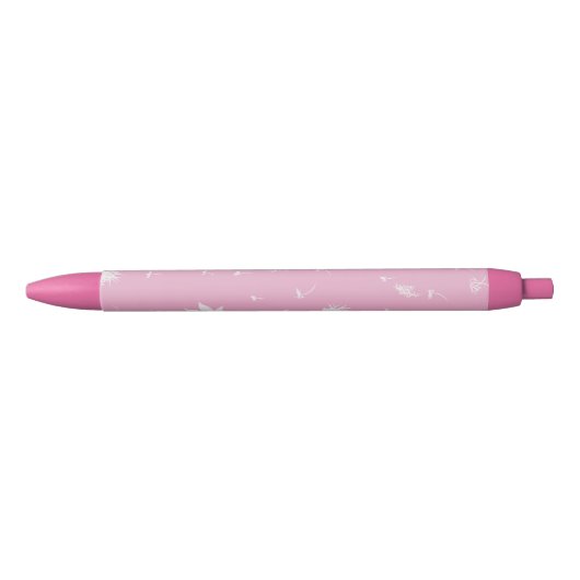 Rosa und weiße Pflanze Kugelschreiber (Vorderseite)
