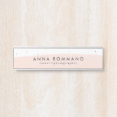 Rosa und weiße Pinselstriche Türschild (Vorderseite )