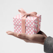 Rosa und weiße Polka-Dot Geschenkpapier