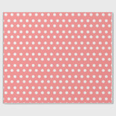 Rosa und weiße Polka-Dot Geschenkpapier (Flach)