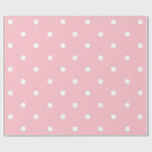 Rosa und weiße Polka-Dot Geschenkpapier (Flach)
