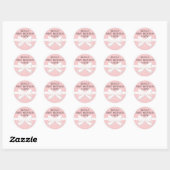 Rosa und weiße Polka-Dot mit Birthday-Sticker Runder Aufkleber (Blatt)