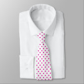 Rosa und weiße Polka Dot Necktie Krawatte (Gebunden)