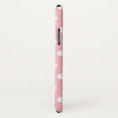 Rosa und weiße Polka Dot Personalisierter Name Case-Mate iPhone Hülle (Hinten/Rechts)