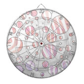 Rosa und weiße Polka Dot Zebra Dartscheibe (vorne)