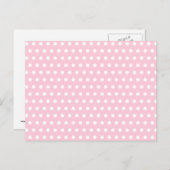 Rosa und weiße Polka Dots Muster. Postkarte (Vorne/Hinten)