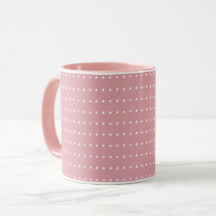 Rosa und weiße Polka-Punkt-Tasse Tasse