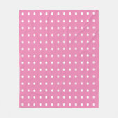 Rosa und weiße Polka-Punkte Fleecedecke (Vorderseite)