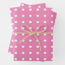 Rosa und weiße Polka-Punkte