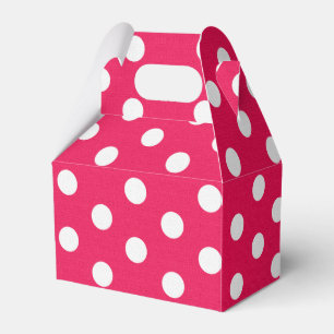 Rosa und weiße Polka-Punkte Geschenkschachtel