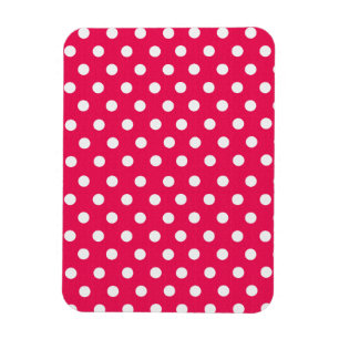 Rosa und weiße Polka-Punkte Magnet