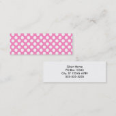 Rosa und weiße Polka-Punkte Mini Visitenkarte (Vorne/Hinten)