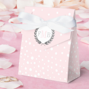 Rosa und weiße Punkte-Muster Hochzeitsgunst Geschenkschachtel