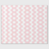 Rosa und weiße Quadrate Geschenkpapier (Flach)