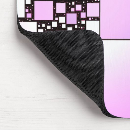 Rosa und weiße Quadtanzmousine Mousepad (Ecke)