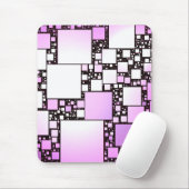 Rosa und weiße Quadtanzmousine Mousepad (Mit Mouse)