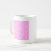 Rosa und weiße Quatrefolienmuster Kaffeetasse (Vorderseite Links)