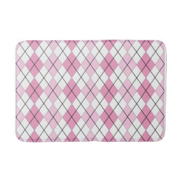 Rosa und weiße Raute Bathmat Badematte