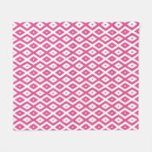 Rosa und weiße Rautenmuster Fleecedecke (Vorderseite (Horizontal))