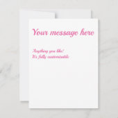 Rosa und weiße Rautenmuster RSVP Karte (Rückseite)