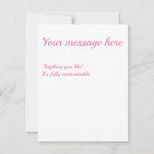 Rosa und weiße Rautenmuster RSVP Karte (Rückseite)