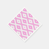 Rosa und weiße Rautenmuster Serviette (Ecke)
