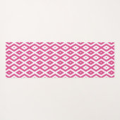 Rosa und weiße Rautenmuster Yogamatte (Rückseite (Horizontal))