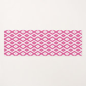 Rosa und weiße Rautenmuster Yogamatte (Vorderseite (Horizontal))